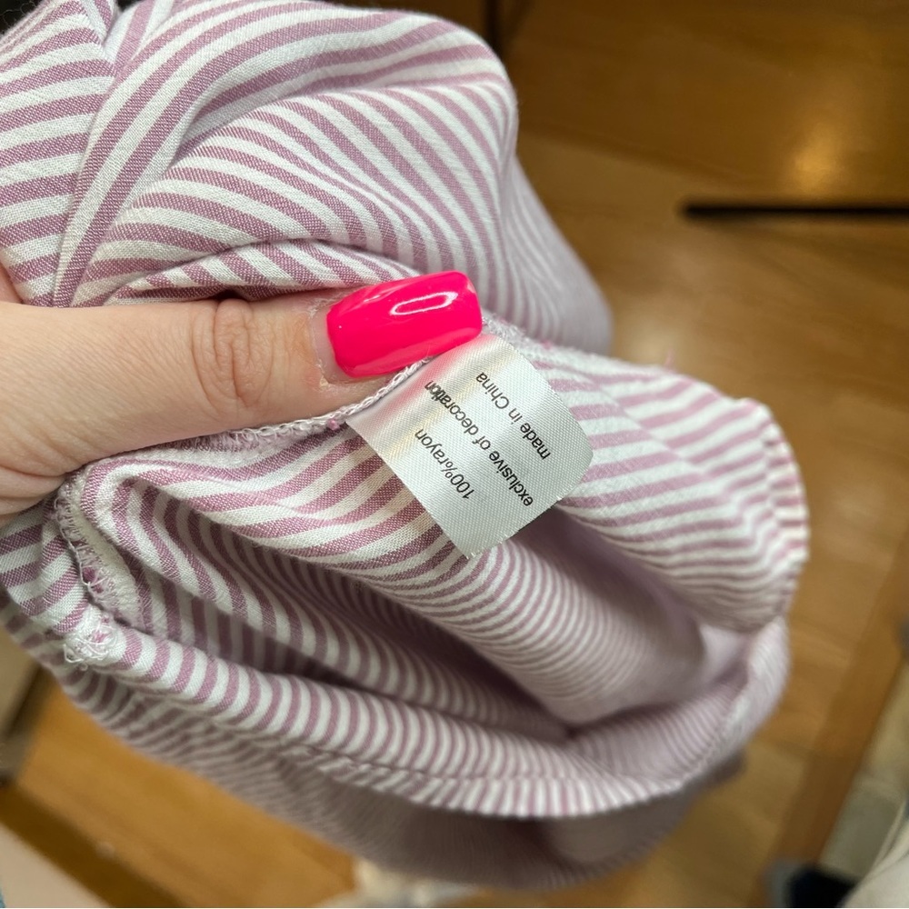 2/$25 Lane Bryant Pink Stripes Floral Lace Business Feminine Casual Blouse 22/24 - Picture 13 of 13